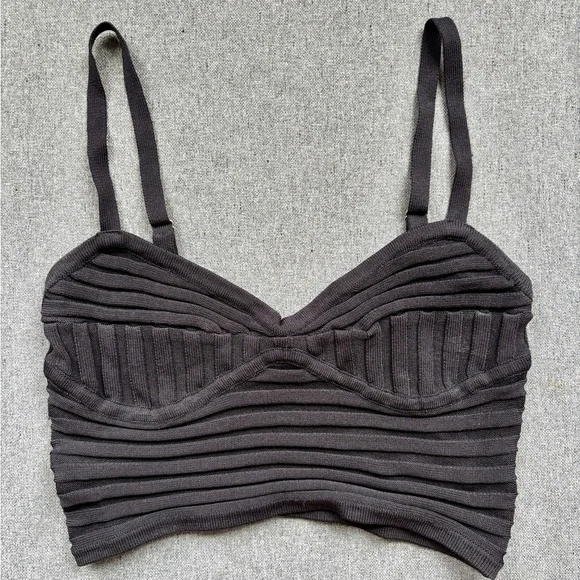 Glassons Black Bandage Crop Top - Picture 1 of 7